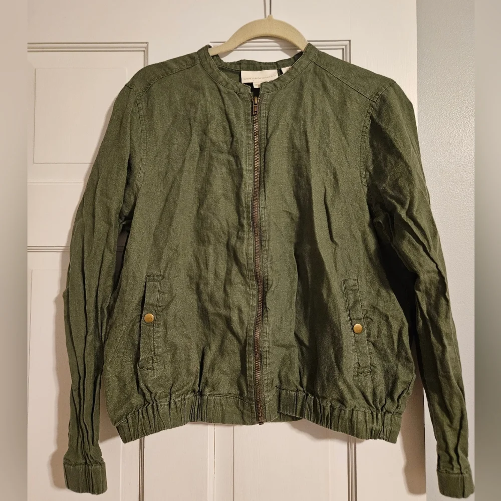 Linen bomber jacket - Picture 2 of 5